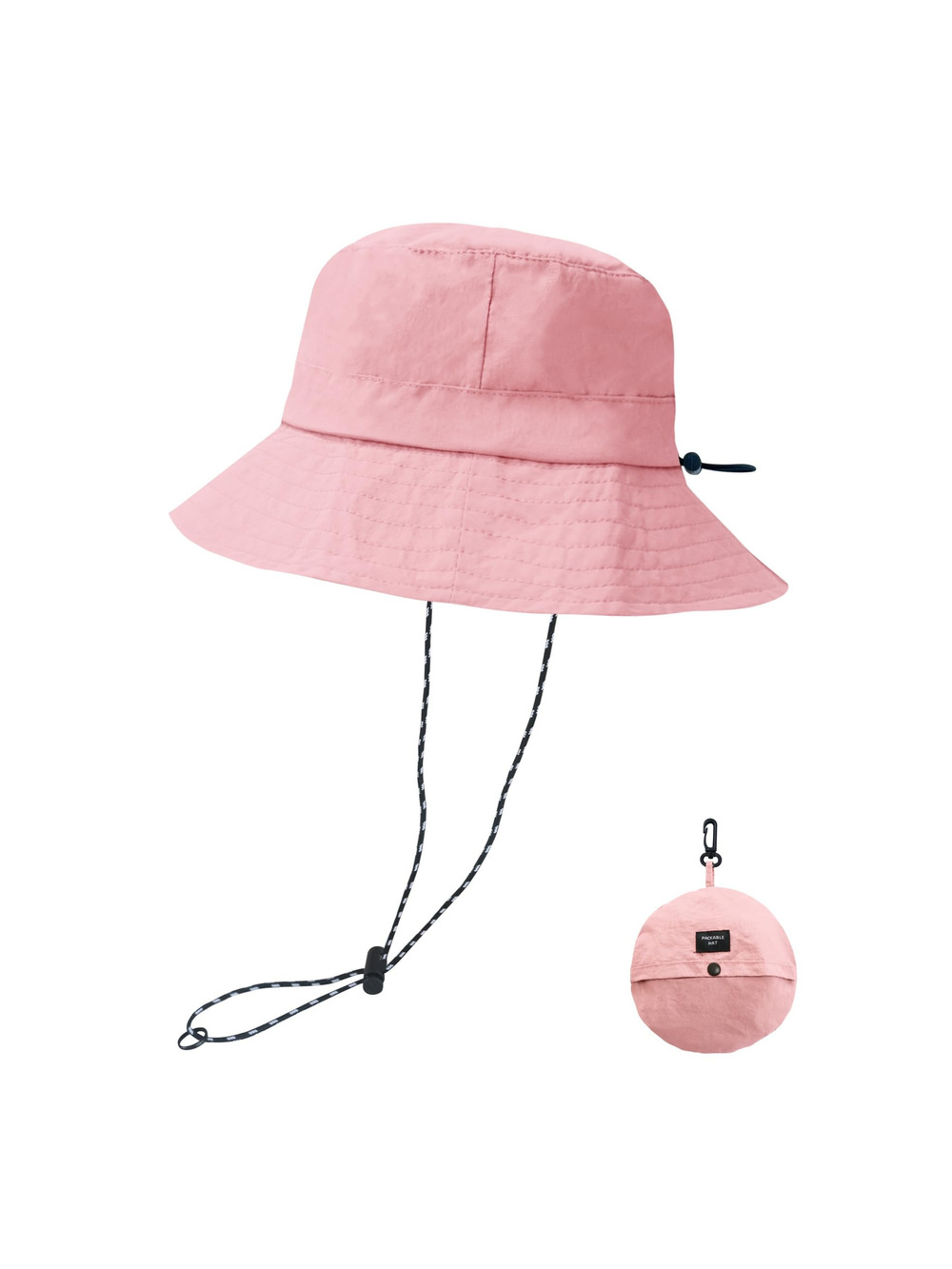 Sun Bucket Hats for Woman Men Lightweight Sun Hat Packable | Pure Pink | Size OS